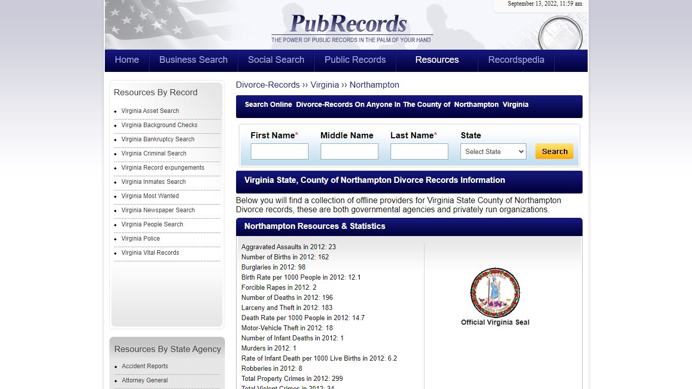 Northampton County, Virginia Divorce Records - Pubrecords.com